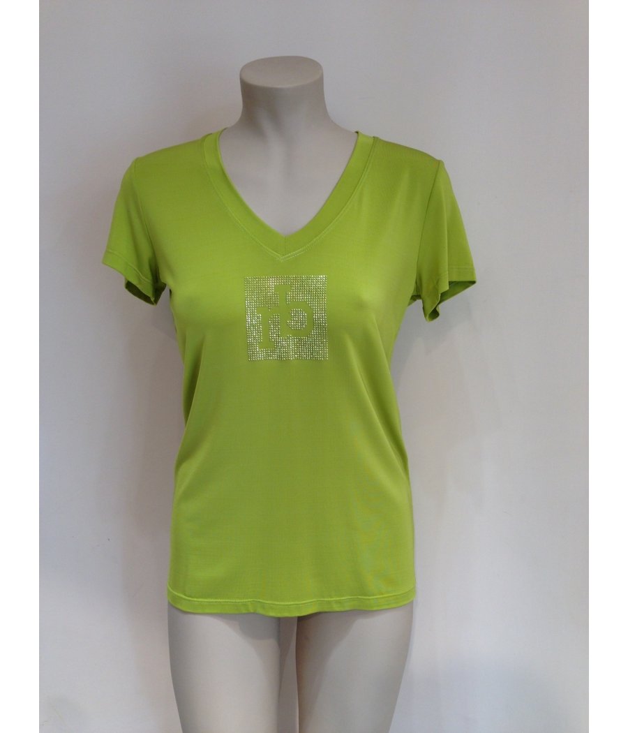T-SHIRT LOGO BORCHIETTE STRASS