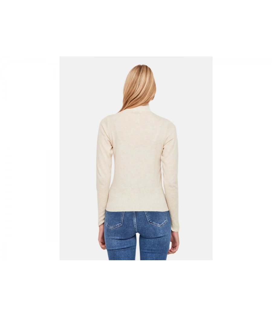 MAGLIONE COLLO ALTO APPLICAZIONI PIETRE
