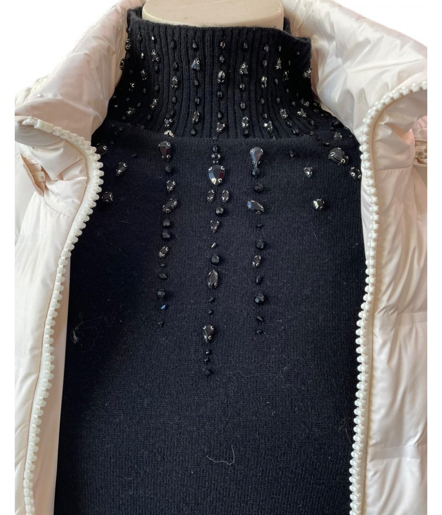 MAGLIONE COLLO ALTO APPLICAZIONI PIETRE