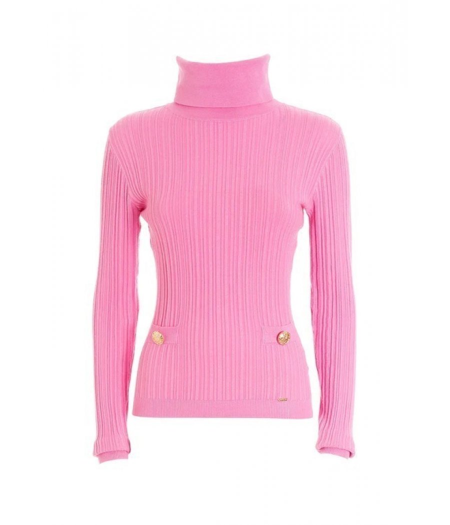 MAGLIA COLLO ALTO COSTINE ADERENTE TASCH