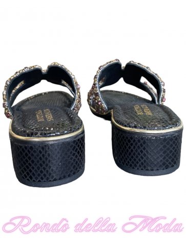 SANDALO FASCIA HERMES PERLINE TACCO4CM