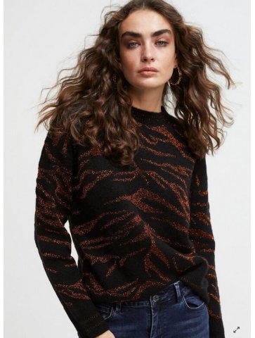 MAGLIONE ZEBRATO LUREX IN JERSEY