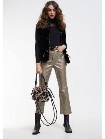 JEANS LAMINATO STAMPA ANIMALIER