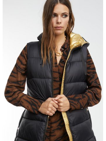 GILET IMBOTTITO CON DETTAGLI ORO