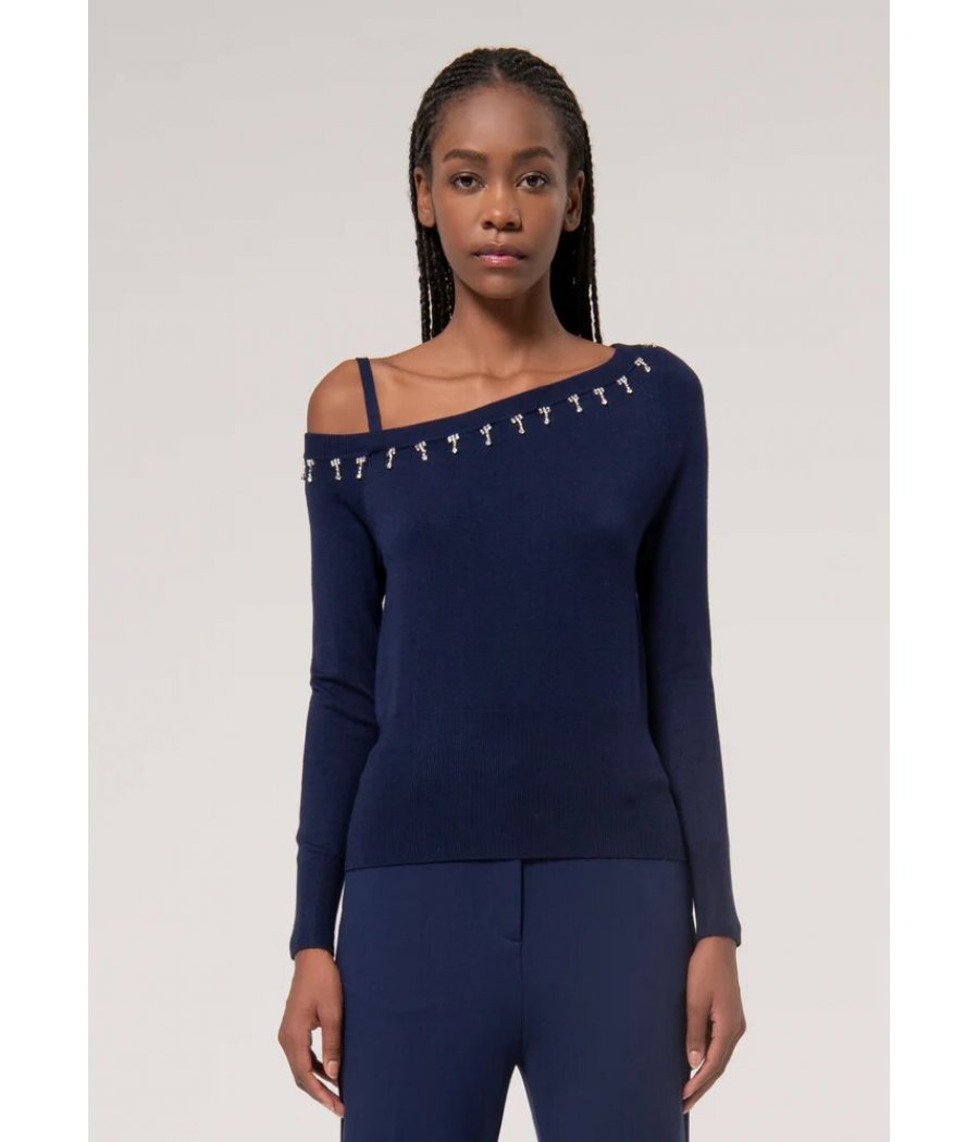 maglia Asimmetrica Spalla Nuda Fracomina Maglia Donna FR24WT7021K410R9