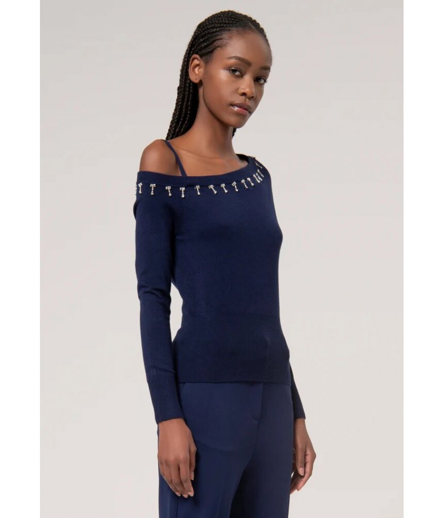 maglia Asimmetrica Spalla Nuda Fracomina Maglia Donna FR24WT7021K410R9