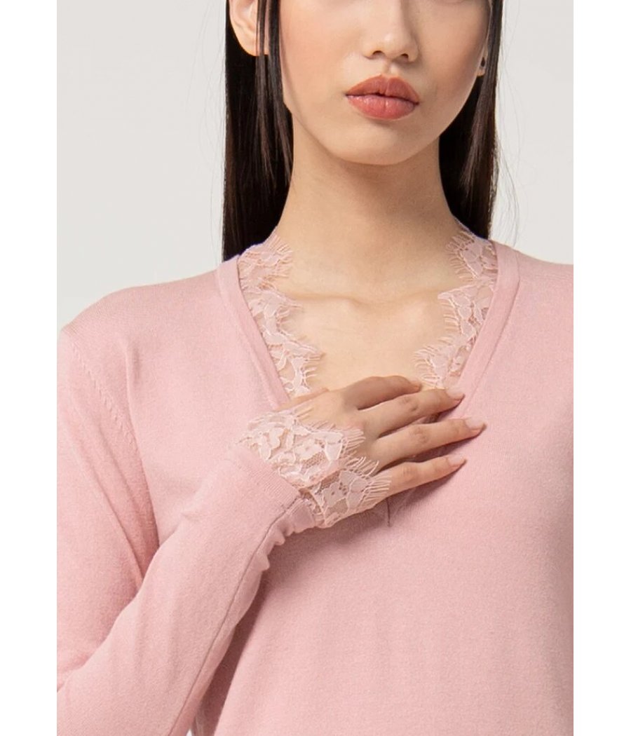 Maglia Scollo v Fracomina Maglia Donna FS24WT7003K53901