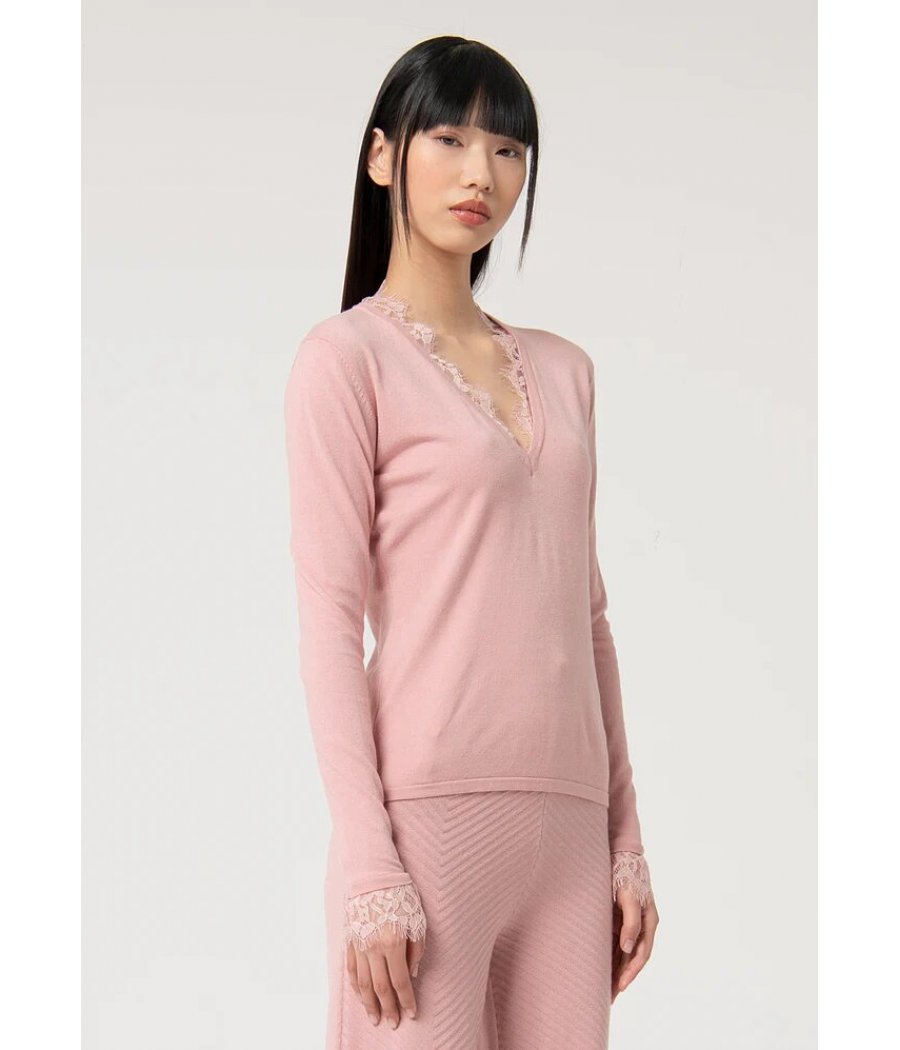 Maglia Scollo v Fracomina Maglia Donna FS24WT7003K53901