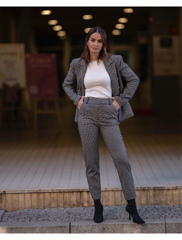 PANTALONE ADERENTE TAILLEUR PIED DE POUL