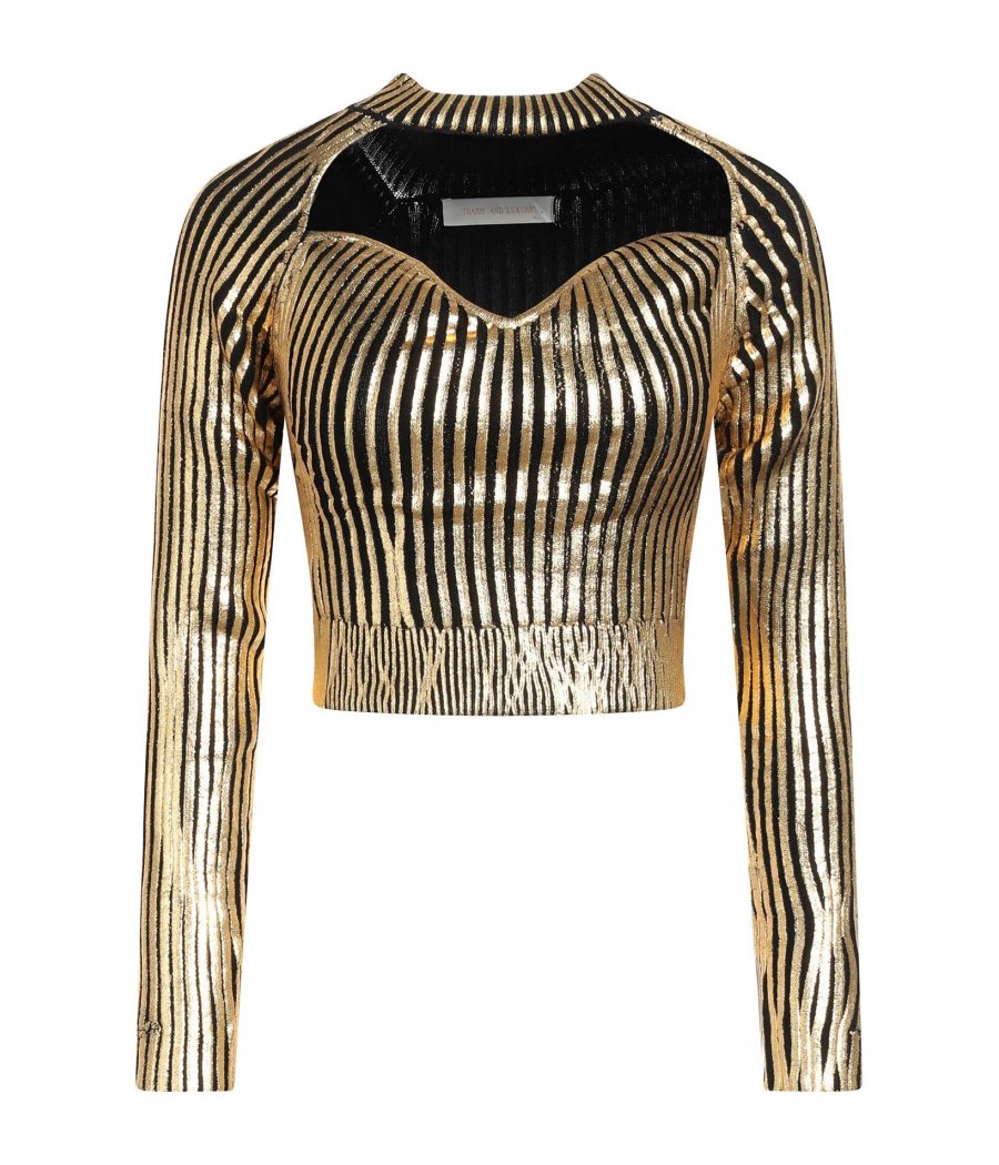 Maglia Costine Oro Trash And Luxury Maglia Donna TL-04FW23240302