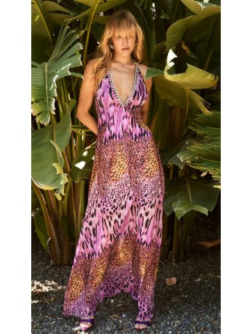 Abito Lungo Scollo v Ricamo Maculato Trash And Luxury Abito Donna TL-08SS250955
