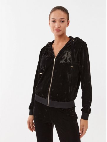Felpa Zip e Cappuccio Velluto Fracomina Donna FR23WT9016F44101