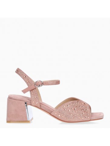 SANDALO TACCO MEDIO FASCIA STRASS