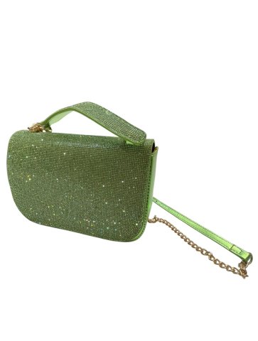 BORSA ECOPELLE FULL STRASS TRACOLLA