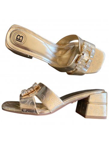Sandalo Sabot Fascia Fibbia Tacco Medio Laura Biagiotti Donna 9040