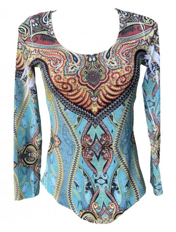 Maglia Fantasia Strass Caramel From Miami Donna