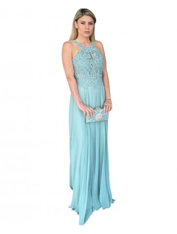 Abito Lungo Corpetto Scollo America Promulias Paris Donna 8862