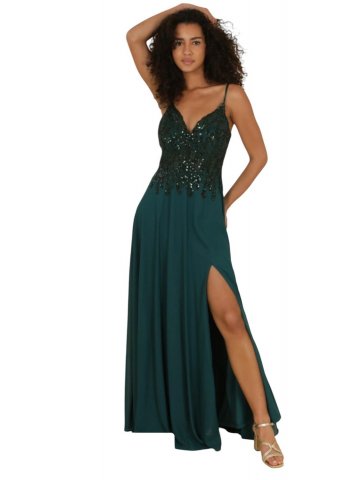 Abito Lungo Glitterato Corpetto Perline Lautinel Paris Donna R8304