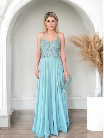 Abito Lungo Corpetto Retro Stringhe Rondò Della Moda Donna
